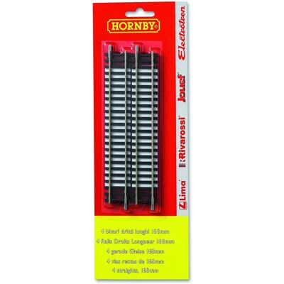 Hornby - HT8300 R600 - Droites - 4-Pack - Accessoire de voie Hornby - HT8300 R600 - Droites - 4-Pack - Accessoire de voie