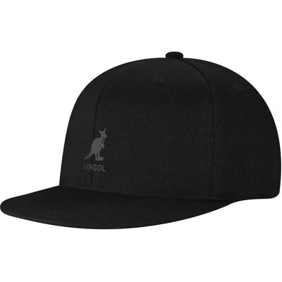 Kangol Zwarte Flexfit Flat Peak Pet - Unisex Kangol Zwarte Flexfit Flat Peak Pet - Unisex