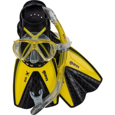 Set da snorkeling Mares Aquazone - Marea - Maschera in silicone, semi-secco, channel thrust Set da snorkeling Mares Aquazone - Marea - Maschera in silicone, semi-secco, channel thrust