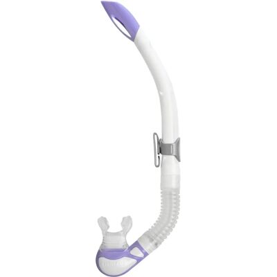 Mares Aquazone Bay Snorkel Lila - Snorkel con parte superiore semi-secca e sistema antisalpicature Mares Aquazone Bay Snorkel Lila - Snorkel con parte superiore semi-secca e sistema antisalpicature