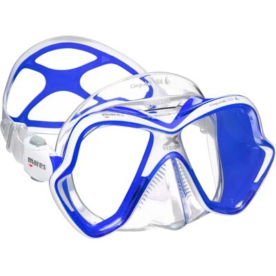 Maschera da Immersione Mares Ultra Liquidskin - Trasparente Blu/Bianco - Comodità Assoluta Maschera da Immersione Mares Ultra Liquidskin - Trasparente Blu/Bianco - Comodità Assoluta