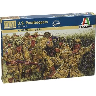 Italeri - 510006063 - Paracaidistas estadounidenses - Kit de modelismo Italeri - 510006063 - Paracaidistas estadounidenses - Kit de modelismo
