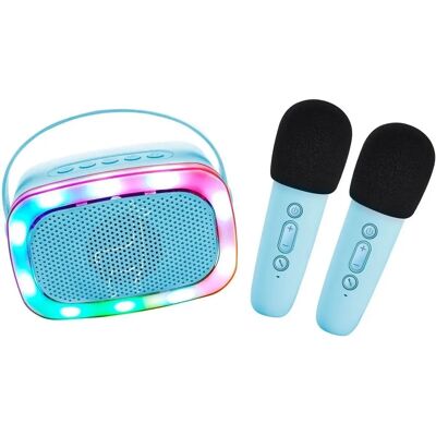 Kit de Karaoké Lalarma avec Lumières et 2 Microphones - Bleu - Karaoke Set - Publicité Kit de Karaoké Lalarma avec Lumières et 2 Microphones - Bleu - Karaoke Set - Publicité