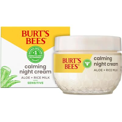 Burt's Bees Sensitive Night Cream - Calming Aloe Rice Milk - Night Cream - Sensitive Skin Burt's Bees Sensitive Night Cream - Calming Aloe Rice Milk - Night Cream - Sensitive Skin