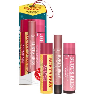 Burt’s Bees Mistletoe Kiss Lip Set - Hydrating, Tinted & Shimmer Burt’s Bees Mistletoe Kiss Lip Set - Hydrating, Tinted & Shimmer