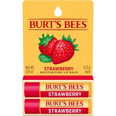 Burt's Bees Strawberry Moisturizing Lip Balm Twin Pack - 2 x 0.15 oz Lip Balm Burt's Bees Strawberry Moisturizing Lip Balm Twin Pack - 2 x 0.15 oz Lip Balm