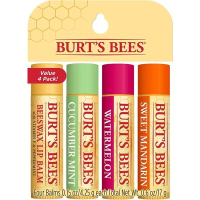 Burt's Bees Bivoks Leppebalsam 4 Pakning - Leppepleie Burt's Bees Bivoks Leppebalsam 4 Pakning - Leppepleie