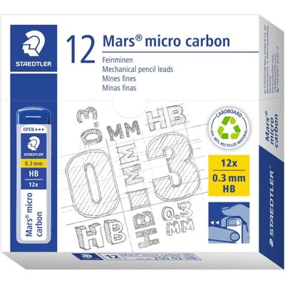 Staedtler Micro Carbon HB Lead - Pack of 12 Staedtler Micro Carbon HB Lead - Pack of 12