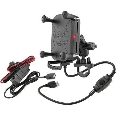RAM Mounts RAM-B-149Z-A-UN12W-V7M Puhelinpidike - Vedenpitävä Qi-latauksella RAM Mounts RAM-B-149Z-A-UN12W-V7M Puhelinpidike - Vedenpitävä Qi-latauksella