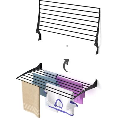 FOXYDRY Sèche-linge Murale - 100x50x10 cm - Supporte 10+ kg - Publicité FOXYDRY Sèche-linge Murale - 100x50x10 cm - Supporte 10+ kg - Publicité