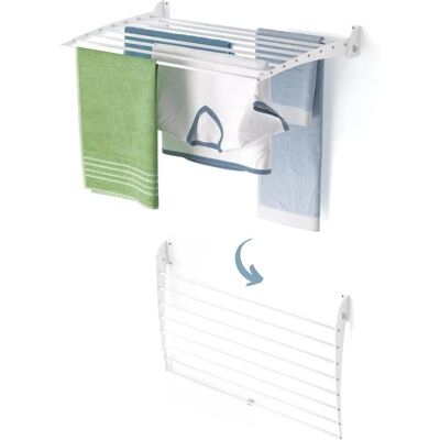 Foxydry - Foxydry Fold Down - Blanc - 82x50x10 cm - Clothes drying rack - Publicité Foxydry - Foxydry Fold Down - Blanc - 82x50x10 cm - Clothes drying rack - Publicité