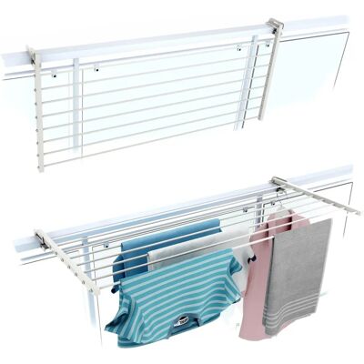 Tendeur de balcon Foxydry Duo 118 cm pliable - Résistant aux intempéries - Publicité Tendeur de balcon Foxydry Duo 118 cm pliable - Résistant aux intempéries - Publicité