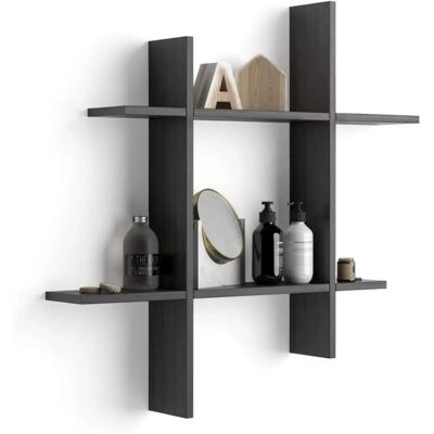 Étagères Angelica Bois Noir - Meubles - Publicité Étagères Angelica Bois Noir - Meubles - Publicité