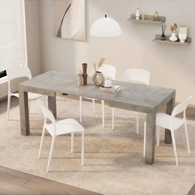 Tavolo Allungabile Mobili Fiver First - Grigio Cemento - Tavolo da Pranzo Tavolo Allungabile Mobili Fiver First - Grigio Cemento - Tavolo da Pranzo