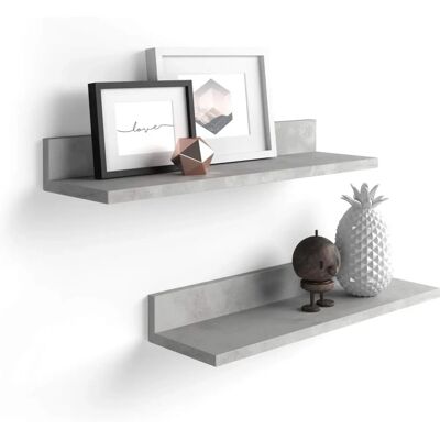 Étagères Rachele 60cm Gris Ciment - Étagères - Publicité Étagères Rachele 60cm Gris Ciment - Étagères - Publicité