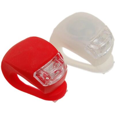 Kit de lumières vélo - 2 LED de sécurité avant et arrière Kit de lumières vélo - 2 LED de sécurité avant et arrière