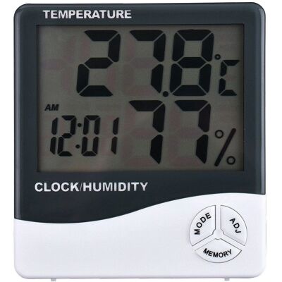 Acme Digitale ThermoHygrometer Klok - Met Kalender & Alarm Acme Digitale ThermoHygrometer Klok - Met Kalender & Alarm