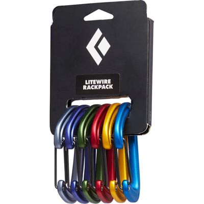 Black Diamond Litewire Rackpack - Holdbar wiregate-karabin for klatring Black Diamond Litewire Rackpack - Holdbar wiregate-karabin for klatring