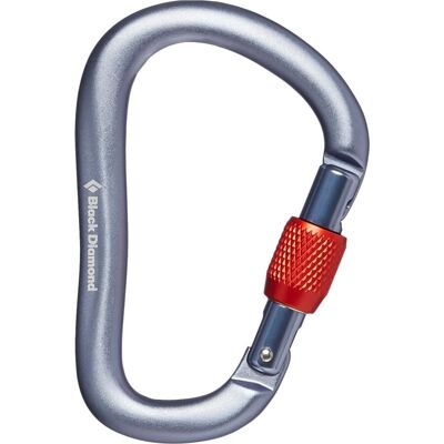Barevný RockLock Screwgate karabina od Black Diamond - Šedá pro lezení a slaňování Barevný RockLock Screwgate karabina od Black Diamond - Šedá pro lezení a slaňování