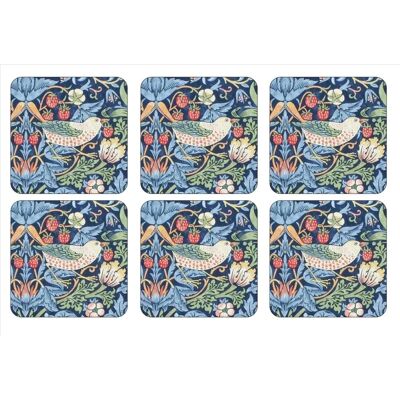 Pimpernel Portmeirion Home & Gifts Strawberry Thief blaue Untersetzer-Set - 6-tlg. Pimpernel Portmeirion Home & Gifts Strawberry Thief blaue Untersetzer-Set - 6-tlg.