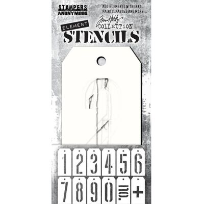 Tim Holtz - MECHANICAL, ELEMENT STENCILS - 12 EA - Stencil Set - Stencil Tim Holtz - MECHANICAL, ELEMENT STENCILS - 12 EA - Stencil Set - Stencil