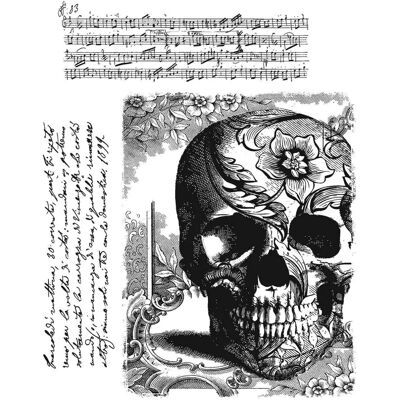 Tim Holtz - Gothic Tapestry - Cling - Red Rubber - Stamp Tim Holtz - Gothic Tapestry - Cling - Red Rubber - Stamp