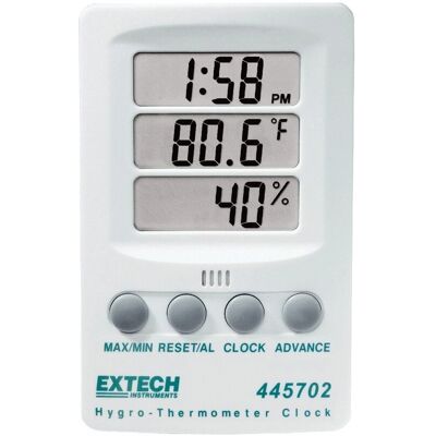 Extech 445702 Thermo-hygromètre blanc - Publicité Extech 445702 Thermo-hygromètre blanc - Publicité