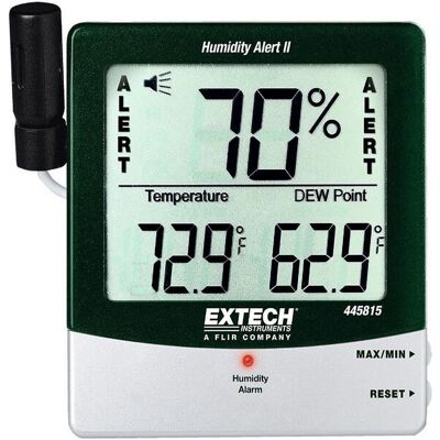 Extech 445815 Indoor Humidity Sensor - Humidity, Dew Point, Alarm Extech 445815 Indoor Humidity Sensor - Humidity, Dew Point, Alarm