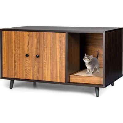 Costway - 2in1 Tisch-Katzenschrank - kuweta dla kota - Cat furniture Costway - 2in1 Tisch-Katzenschrank - kuweta dla kota - Cat furniture