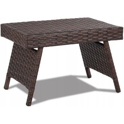 Costway Outdoor Klappbarer Rattantisch - Wetterfest & Tragbar Costway Outdoor Klappbarer Rattantisch - Wetterfest & Tragbar
