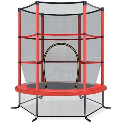Costway Trampoline de Jardin Rouge 165cm avec Filet de Sécurité et Structure en Acier - Publicité Costway Trampoline de Jardin Rouge 165cm avec Filet de Sécurité et Structure en Acier - Publicité