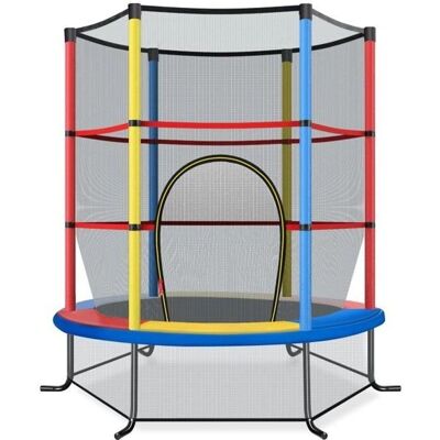 Costway Trampoline Jardin pour Enfants Ø165CM Filet de Sécurité Structure en Acier - Trampoline - Publicité Costway Trampoline Jardin pour Enfants Ø165CM Filet de Sécurité Structure en Acier - Trampoline - Publicité