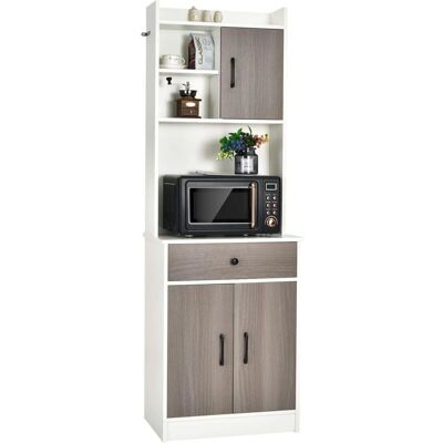 Costway - Aparador Cocina 3 Puertas - Weiß - Küchenschrank Costway - Aparador Cocina 3 Puertas - Weiß - Küchenschrank