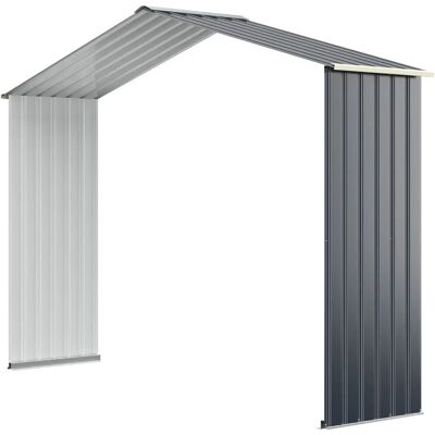 Costway - Outdoor Metal Shed Ext 277x202x64 - Grijs - Opslaguitbreiding Costway - Outdoor Metal Shed Ext 277x202x64 - Grijs - Opslaguitbreiding