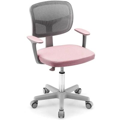 Costway Kinder-Computerstuhl - Verstellbar, 360° Drehbar, Rosa Costway Kinder-Computerstuhl - Verstellbar, 360° Drehbar, Rosa