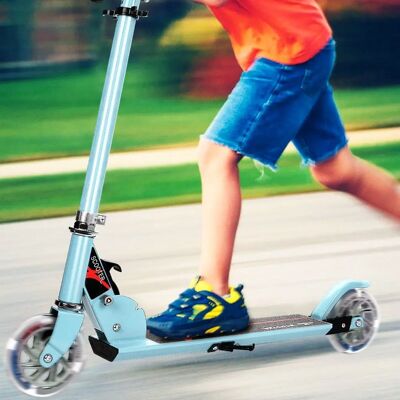 Costway Höhenverstellbarer Kinder Tretroller - 2 Blinkende Räder - Klappbar - 63-85cm Costway Höhenverstellbarer Kinder Tretroller - 2 Blinkende Räder - Klappbar - 63-85cm