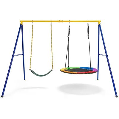 Costway - Doppelschaukel - Stahlgestell - 300 kg - Swing Set Costway - Doppelschaukel - Stahlgestell - 300 kg - Swing Set