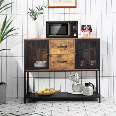 Costway Industrieel Dressoir met Gaasscharnierschränken - Meubelsoort Costway Industrieel Dressoir met Gaasscharnierschränken - Meubelsoort