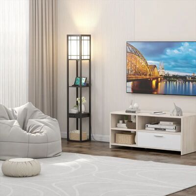 Costway - Moderne Regal-Stehlampe - Vloerlamp Costway - Moderne Regal-Stehlampe - Vloerlamp