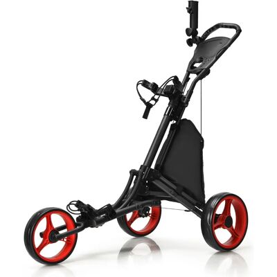 Costway - 3-Rad Golf Trolley - Aluminiumrahmen - Golf Trolley Costway - 3-Rad Golf Trolley - Aluminiumrahmen - Golf Trolley