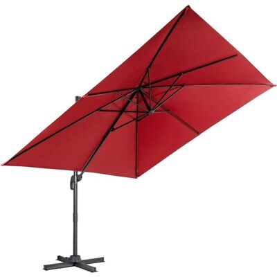 Sombrilla de Jardín Costway 300 cm con 3 Inclinaciones, Rotación 360°, Manivela, 8 Varillas, Base Cruzada, Parasol Exterior Sombrilla de Jardín Costway 300 cm con 3 Inclinaciones, Rotación 360°, Manivela, 8 Varillas, Base Cruzada, Parasol Exterior