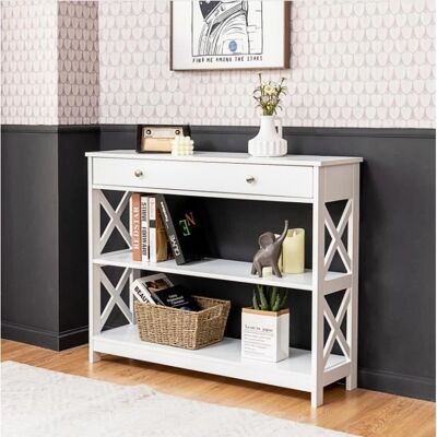 Giantex - 2-Drawer Nightstand - pieds en bois massif - dispositif anti-basculement - Table de chevet - Publicité Giantex - 2-Drawer Nightstand - pieds en bois massif - dispositif anti-basculement - Table de chevet - Publicité