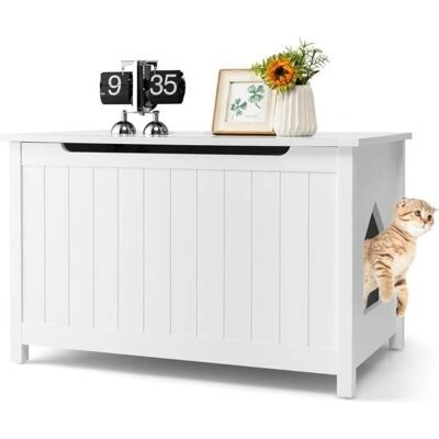 Costway Armario para Caja de Arena para Gatos - Mueble Multiuso Costway Armario para Caja de Arena para Gatos - Mueble Multiuso