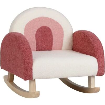 Sedia a dondolo per bambini COSTWAY - Legno di eucalipto, motivo arcobaleno Sedia a dondolo per bambini COSTWAY - Legno di eucalipto, motivo arcobaleno