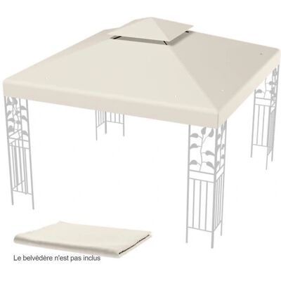 Costway Beige 300cm x 300cm Terrasseoverdækning - Vandafledningshuller Costway Beige 300cm x 300cm Terrasseoverdækning - Vandafledningshuller