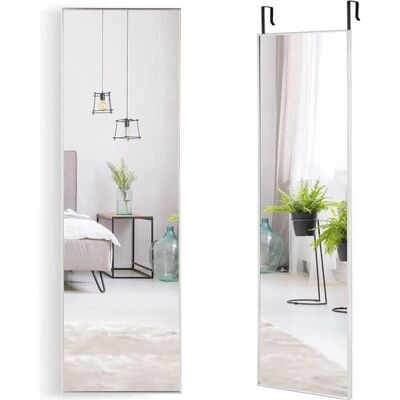 COSTWAY Miroir Pleine Longueur - Verre Incassable, 120x37cm, Fixation Murale ou sur Porte - Publicité COSTWAY Miroir Pleine Longueur - Verre Incassable, 120x37cm, Fixation Murale ou sur Porte - Publicité