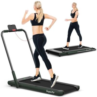 COSTWAY Cinta de Correr Plegable 2 en 1 con App y Mando - Verde COSTWAY Cinta de Correr Plegable 2 en 1 con App y Mando - Verde