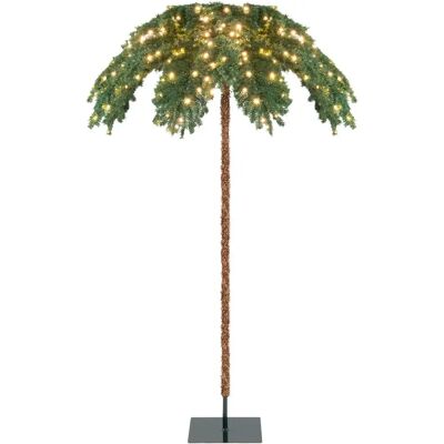 Costway Sapin de Noël Artificiel 180cm en Forme de Palmier, 250 Lumières LED, 813 Branches, Structure à Charnières - Publicité Costway Sapin de Noël Artificiel 180cm en Forme de Palmier, 250 Lumières LED, 813 Branches, Structure à Charnières - Publicité