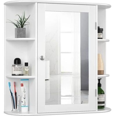 Armoire à Bijoux GIANTEX - Blanc avec 5 LED et Miroir Intégral - Publicité Armoire à Bijoux GIANTEX - Blanc avec 5 LED et Miroir Intégral - Publicité