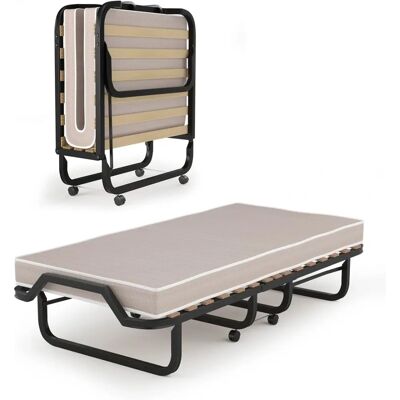 Costway Łóżko gościnne 80 x 200 cm - Składane z materacem Costway Łóżko gościnne 80 x 200 cm - Składane z materacem